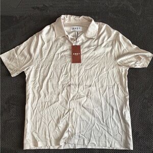 Men's ÁWET New York Casual White Button Down Shirt